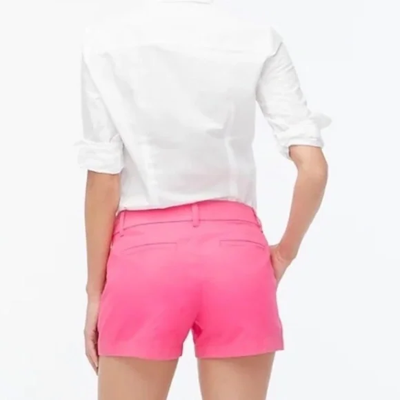 J. CREW Hot Pink Classic Chino Shorts Size 10 - Picture 3 of 9